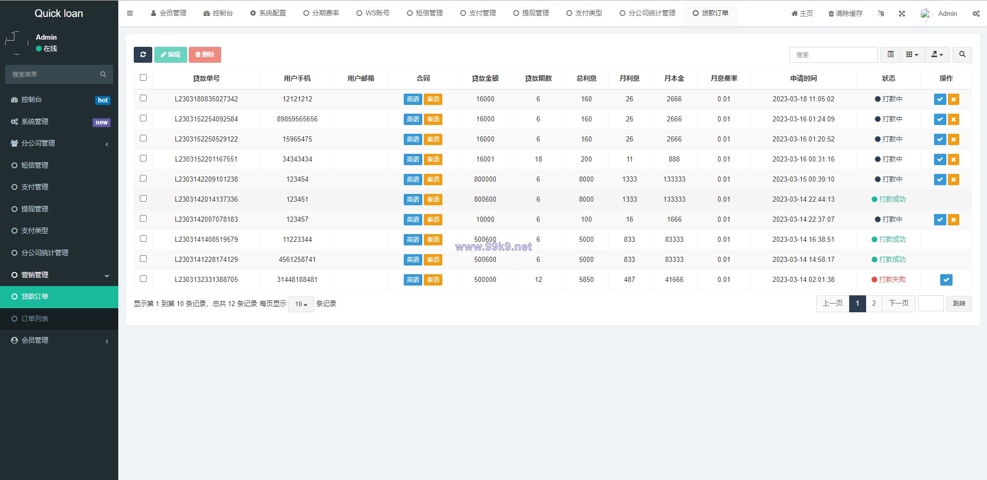 图片[17]-新版海外小额贷款系统/套路贷系统/海外合同贷款源码 - 海外源码-出海源码-精品优选源码资源平台-海外源码-出海源码-精品优选源码资源平台